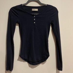 Abercrombie Navy Blue Long Sleeve